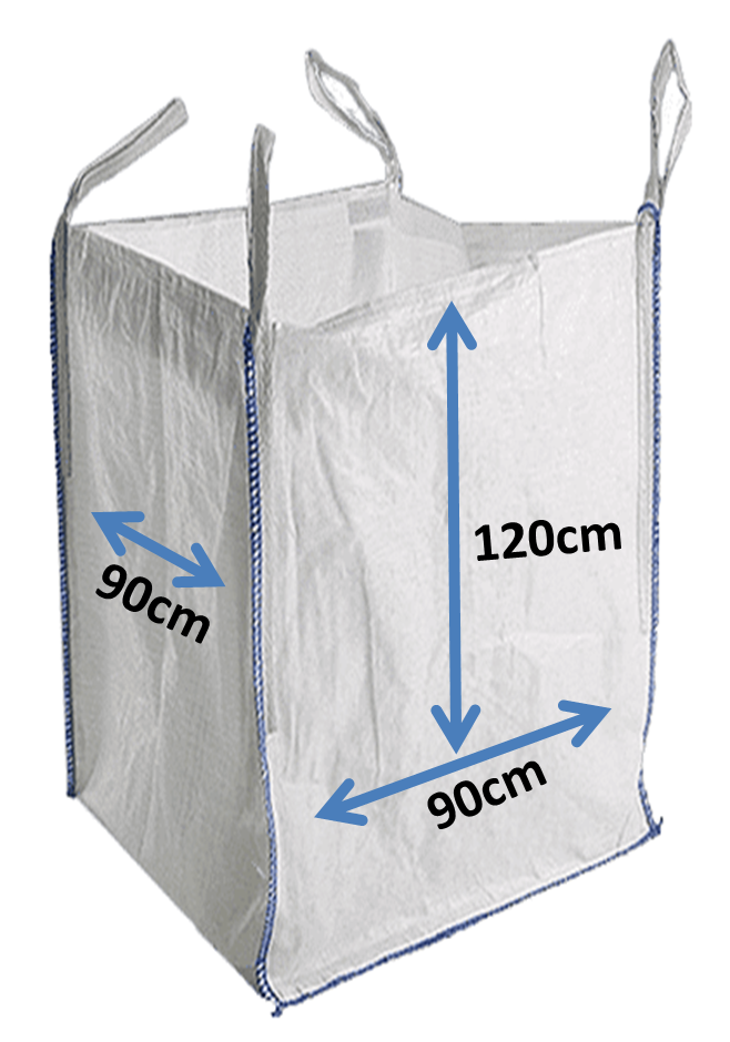 Big Bag, FIBC woven transport bags shredding for recycling and disposal